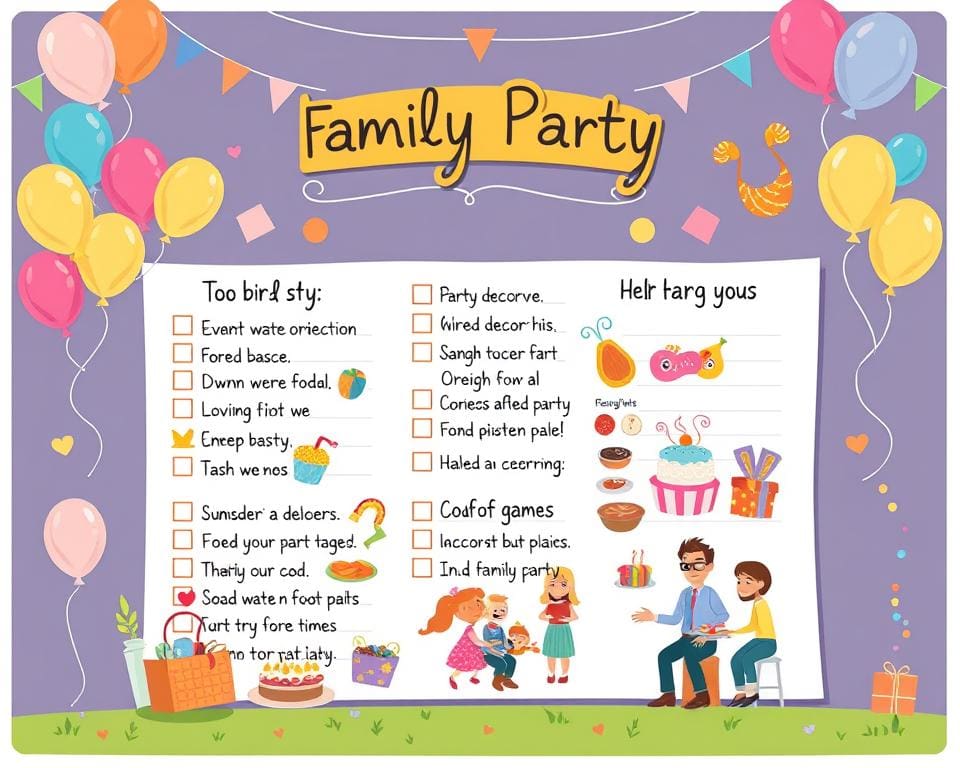 Checklist familiefeest plannen