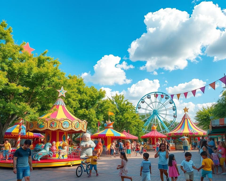 Pretparkuitje naar een kindvriendelijk park vol attracties