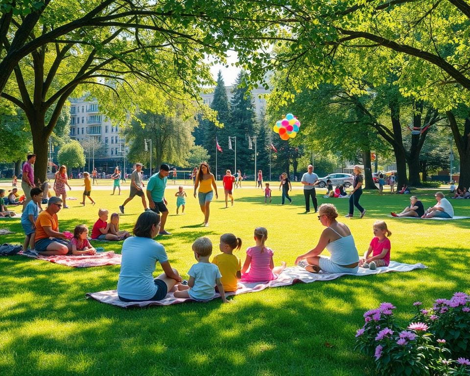 Sport en spel in het park