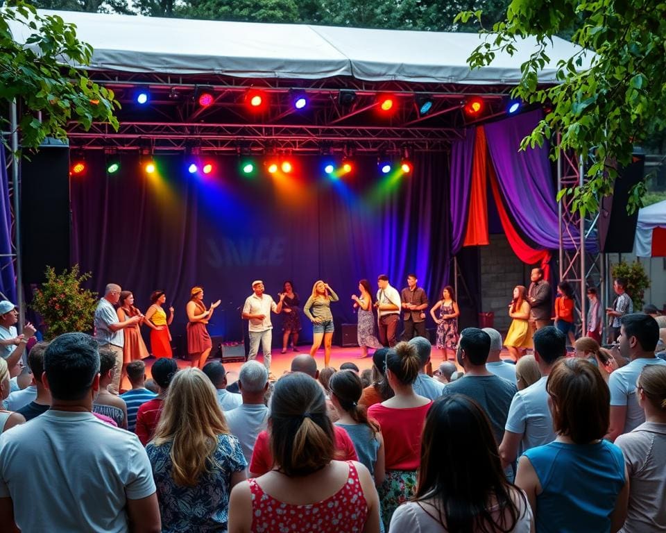 Theaterfestival met een mix van komedie, drama en dans