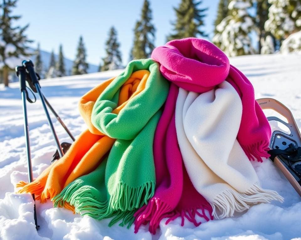 warme fleecesjaals voor winterse buitenactiviteiten