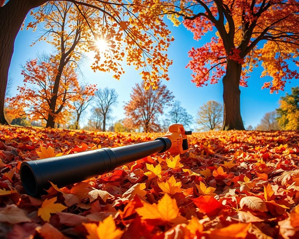 Hoe gebruik je een bladblazer in de herfst?