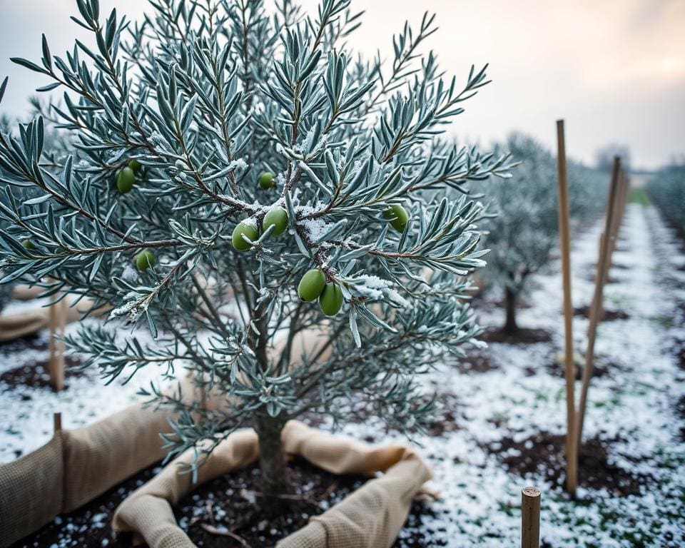 Olijfboom winterklaar maken