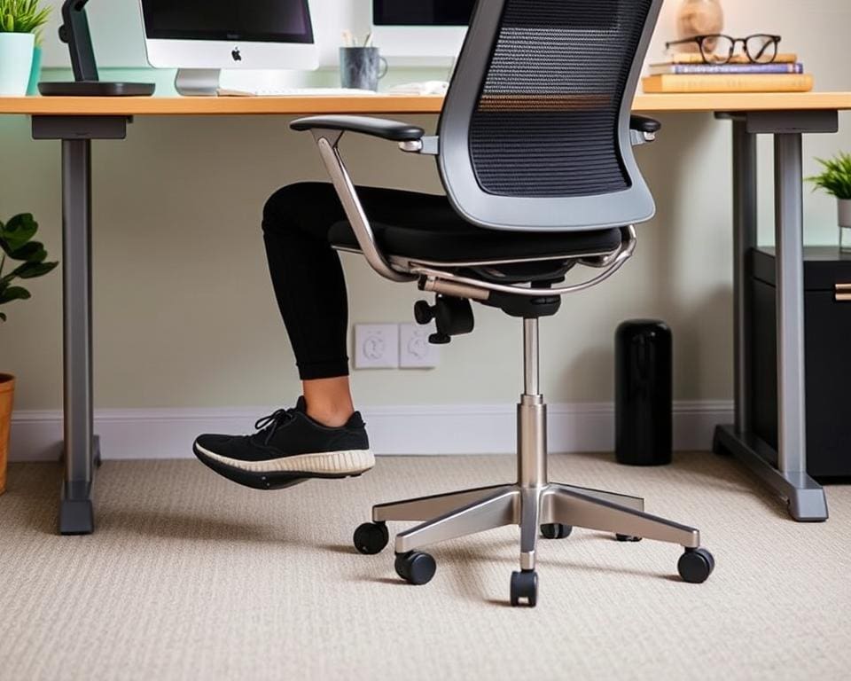 Voetsteunen voor een ergonomische werkplek