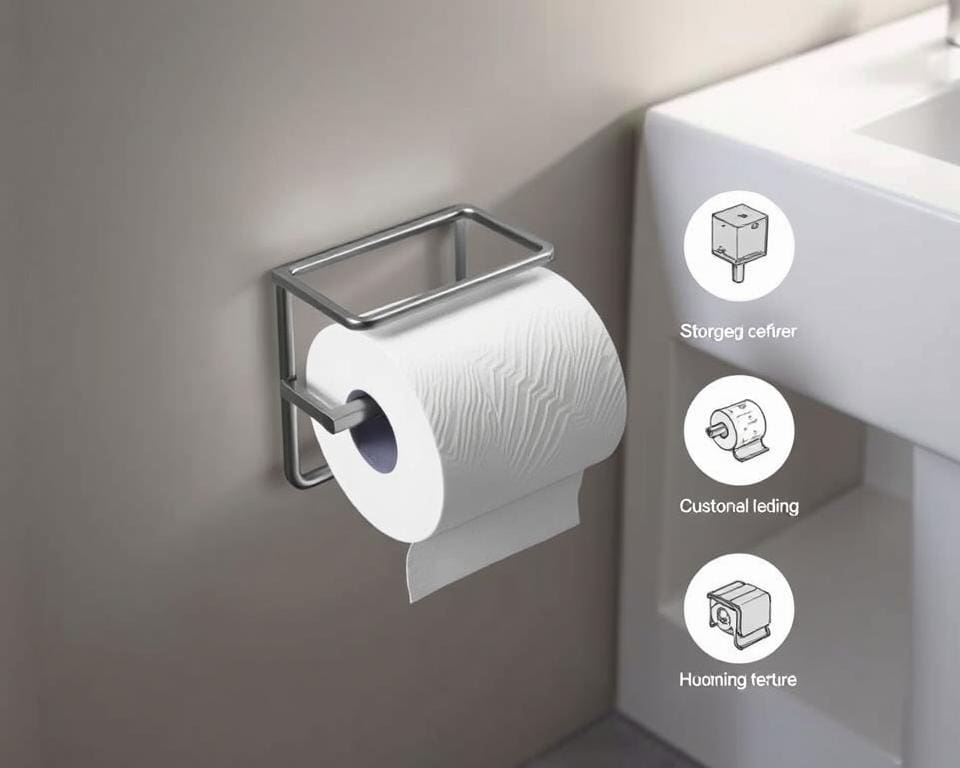 toiletpapierhouders met opbergvak voor extra gemak